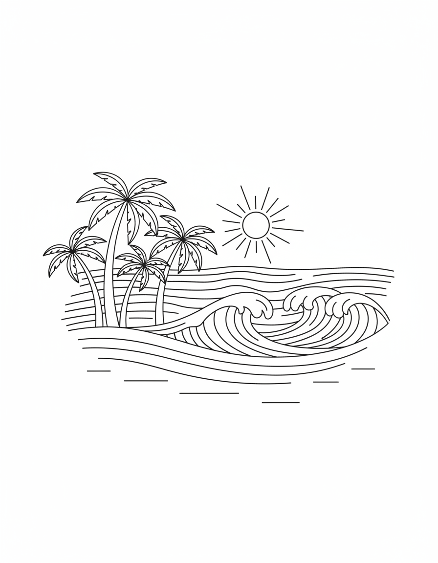 free beaches coloring pages Coloring Pages printable